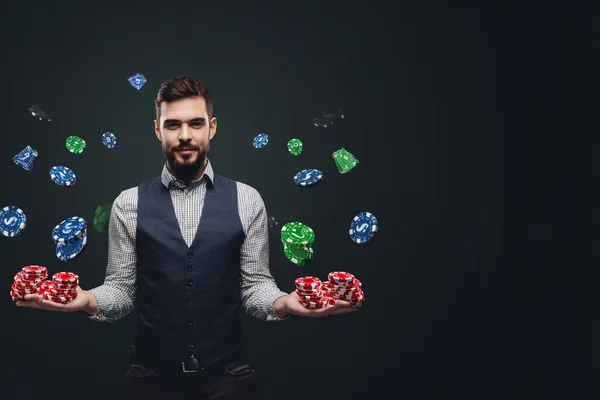 1111DB App — Enjoy seamless gaming on your smartphone A young woman relaxing with her phone while dynamic casino elements float around her, illustrating the smooth mobile experience offered by the 1111DB app.